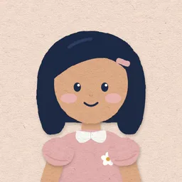 Ilustração de papel de Bia