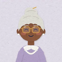 Ilustração de papel de Vó Cida